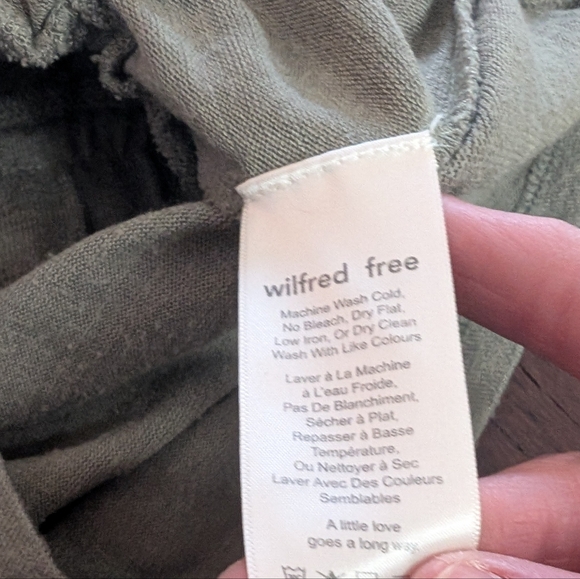 Aritzia WILFRED Free Izabel Olive Green Romper Shorts Sleeveless Tank M Medium - Picture 7 of 9